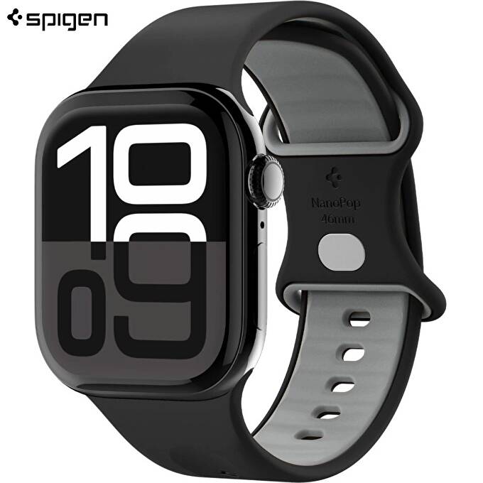Curea pentru Apple Watch 44/45/46/49 mm Spigen Spigen Nano Pop Strap  Black Gray